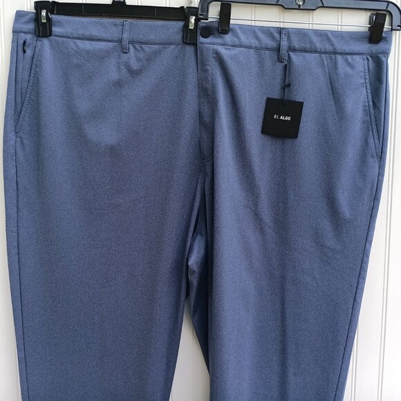 01 ALGO Pants 52 x 32 Gray Performance Fit Moisture Wicking UPF 40 Comfort Mens - Picture 5 of 16